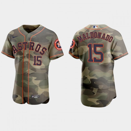 Houston Houston Astros #15 Martin Maldonado Men's 2021 Armed Forces Day Authentic Jersey -Camo Men's cheap jerseys for sale - CheapJerseys.Shop