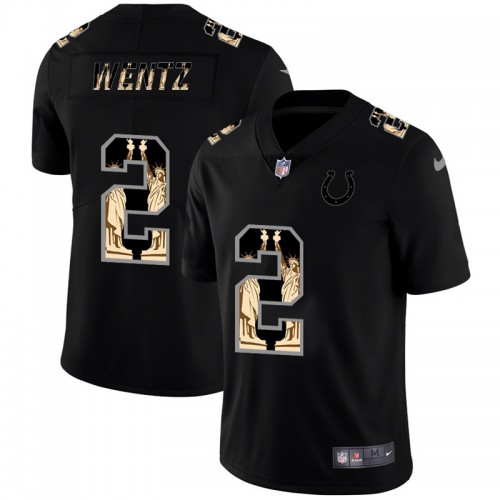 Indianapolis Indianapolis Colts #2 Carson Wentz Carbon Black Vapor Statue Of Liberty Limited Jersey Men's cheap jerseys for sale - CheapJerseys.Shop