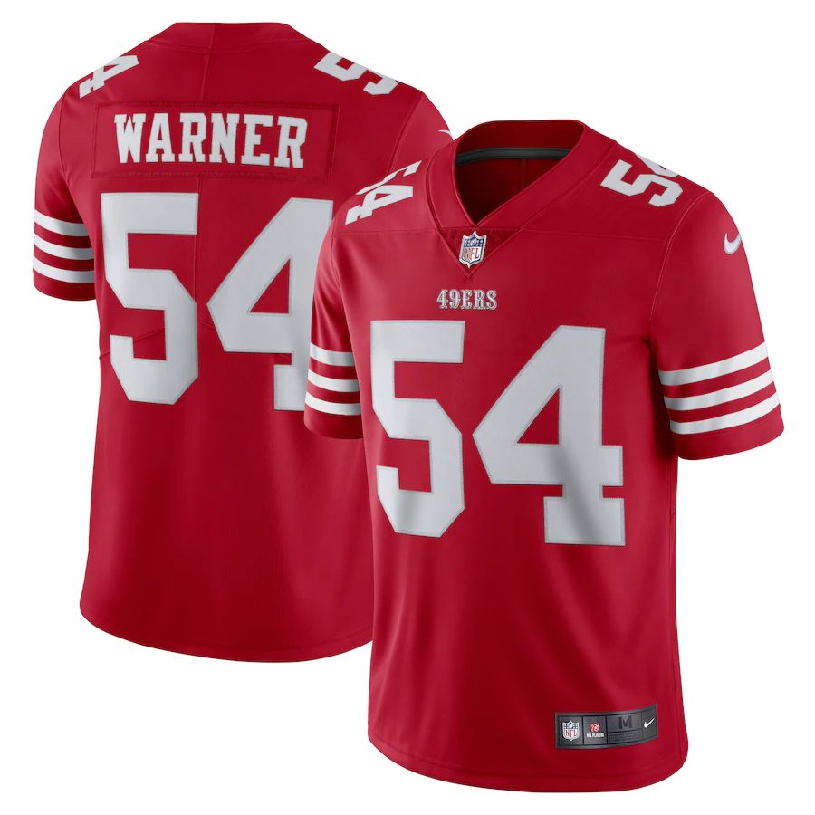 San Francisco 49ers #54 Fred Warner Scarlet Men's 2022-23 Limited Stitched Vapor Untouchable Jersey cheap jerseys for sale - CheapJerseys.Shop