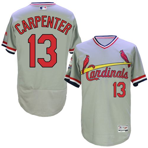 St.Louis Cardinals #13 Matt Carpenter Grey Flexbase Authentic Collection Cooperstown Stitched Jersey Men's cheap jerseys for sale - CheapJerseys.Shop