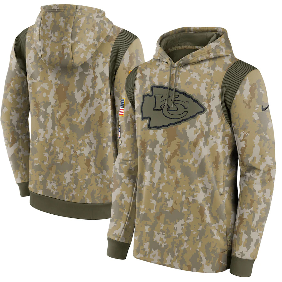Kansas City Chiefs Camo 2021 Salute To Service Therma Performance Pullover Hoodie cheap jerseys for sale - CheapJerseys.Shop