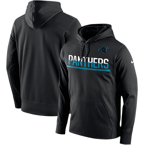 Men's Carolina Panthers Black Sideline Circuit Pullover Performance Hoodie cheap jerseys for sale - CheapJerseys.Shop