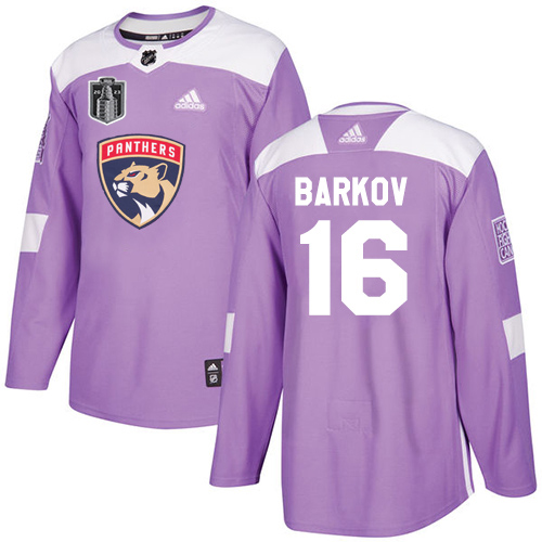 Lightning #16 Aleksander Barkov Purple 2023 Stanley Cup Final Patch Authentic Fights Cancer Stitched Jersey cheap jerseys for sale - CheapJerseys.Shop