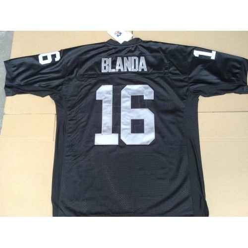 Mitchell and Ness Las Vegas Raiders #16 George Blanda Black Stitched Throwback Jersey Men's cheap jerseys for sale - CheapJerseys.Shop