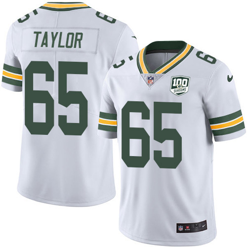 Green Bay Packers #65 Lane Taylor White Men's 100th Season Stitched Vapor Untouchable Limited Jersey Men's cheap jerseys for sale - CheapJerseys.Shop