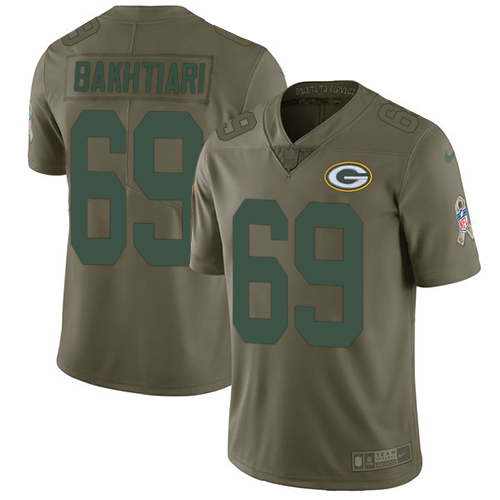 Green Bay Packers #69 David Bakhtiari Olive Youth Stitched Limited 2017 Salute to Service Jersey Youth cheap jerseys for sale - CheapJerseys.Shop