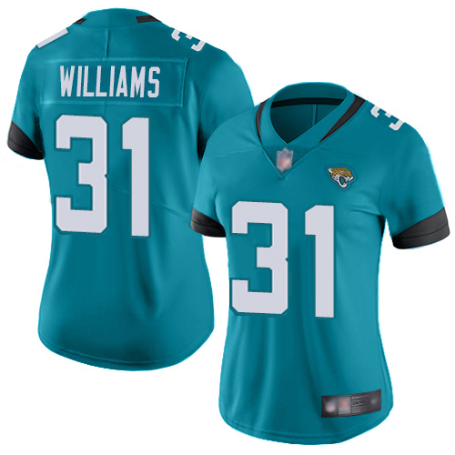 Jaguars #31 Darious Williams Teal Green Alternate Women's Stitched Vapor Untouchable Limited Jersey cheap jerseys for sale - CheapJerseys.Shop