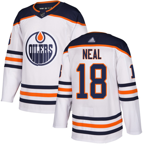 Edmonton Oilers #18 James Neal White Road Authentic Stitched Jersey Men's cheap jerseys for sale - CheapJerseys.Shop