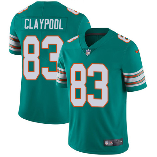 Dolphins #83 Chase Claypool Aqua Green Alternate Men's Stitched Vapor Untouchable Limited Jersey cheap jerseys for sale - CheapJerseys.Shop