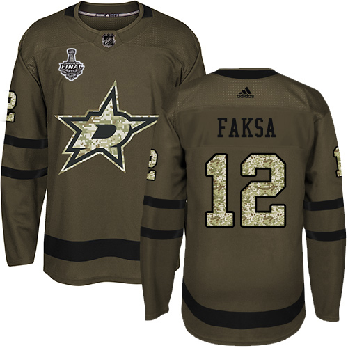 Dallas Stars #12 Radek Faksa Green Salute to Service Youth 2020 Stanley Cup Final Stitched Jersey Youth cheap jerseys for sale - CheapJerseys.Shop