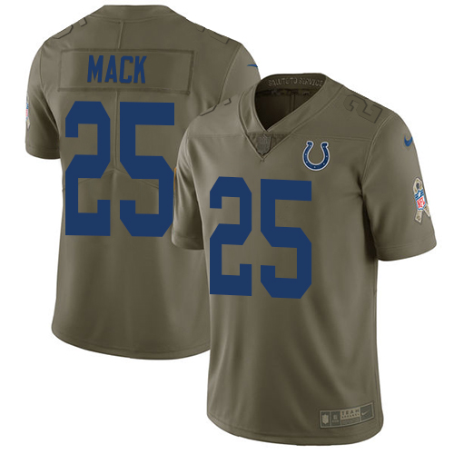 Indianapolis Colts #25 Marlon Mack Olive Men's Stitched Limited 2017 Salute To Service Jersey Men's cheap jerseys for sale - CheapJerseys.Shop