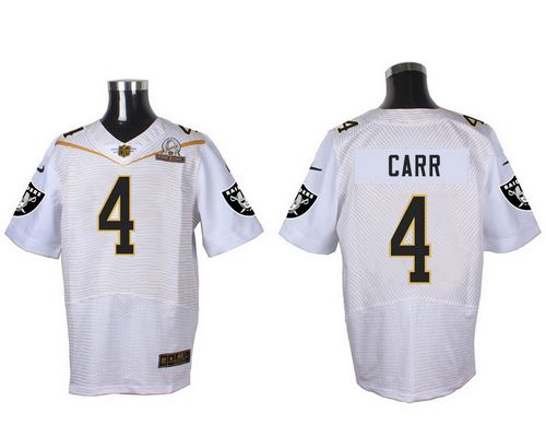 Raiders #4 Derek Carr White 2016 Pro Bowl Men's Stitched Elite Jersey cheap jerseys for sale - CheapJerseys.Shop