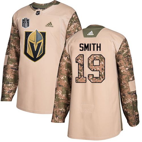 Golden Knights #19 Reilly Smith Camo Authentic 2023 Stanley Cup Final Patch Veterans Day Stitched Jersey cheap jerseys for sale - CheapJerseys.Shop