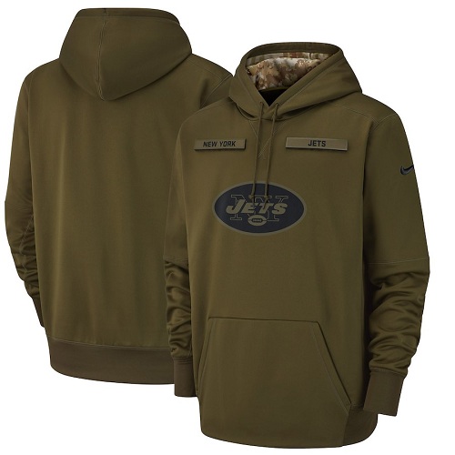 Youth New York Jets Olive Salute To Service Sideline Therma Performance Pullover Hoodie cheap jerseys for sale - CheapJerseys.Shop