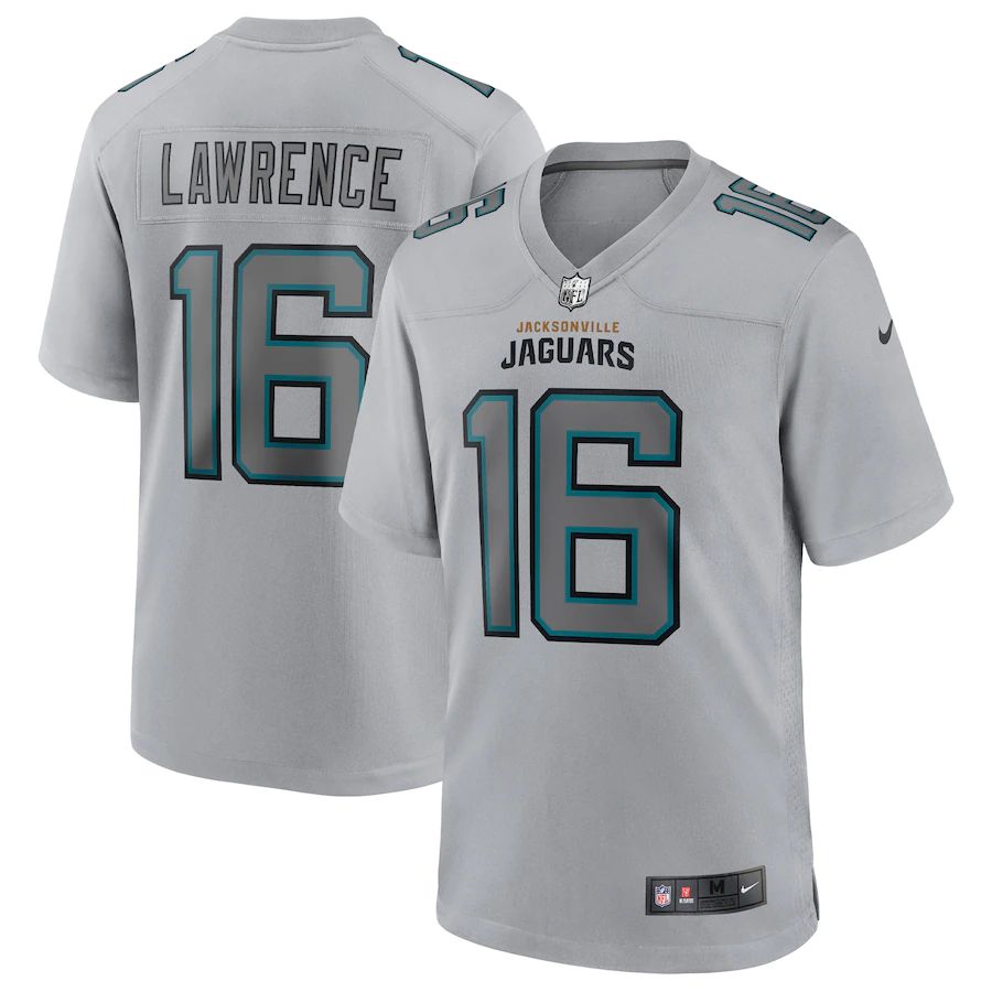 Jacksonville Jaguars #16 Trevor Lawrence Men's Gray Atmosphere Fashion Game Jersey cheap jerseys for sale - CheapJerseys.Shop