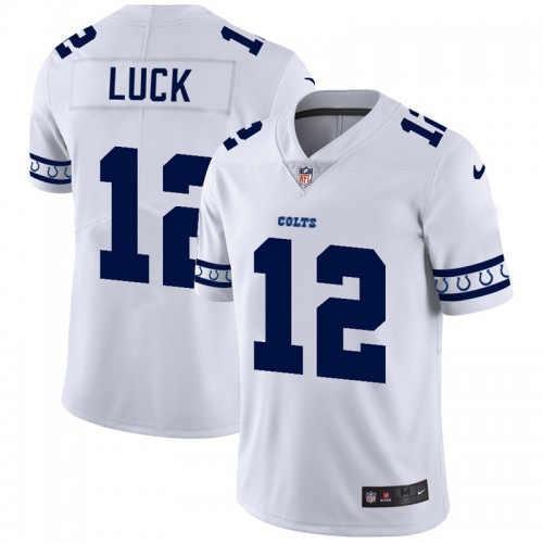 Indianapolis Indianapolis Colts #12 Andrew Luck White Team Logo Vapor Limited Jersey Men's cheap jerseys for sale - CheapJerseys.Shop