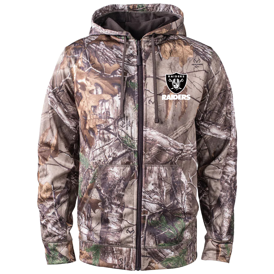 Las Vegas Raiders 2020 Men's Realtree Camo Full-Zip Hoodie cheap jerseys for sale - CheapJerseys.Shop