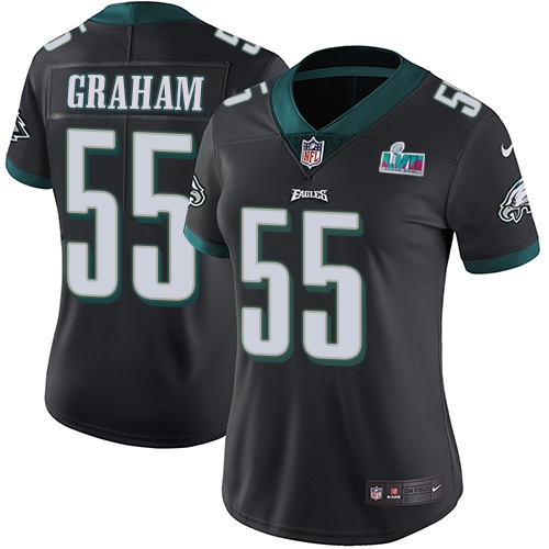 Eagles #55 Brandon Graham Black Super Bowl LVII Patch Alternate Women's Stitched Vapor Untouchable Limited Jersey cheap jerseys for sale - CheapJerseys.Shop