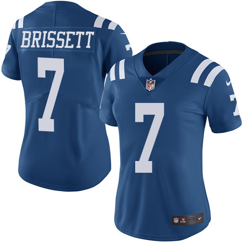 Indianapolis Colts #7 Jacoby Brissett Royal Blue Women's Stitched Limited Rush Jersey Womens cheap jerseys for sale - CheapJerseys.Shop