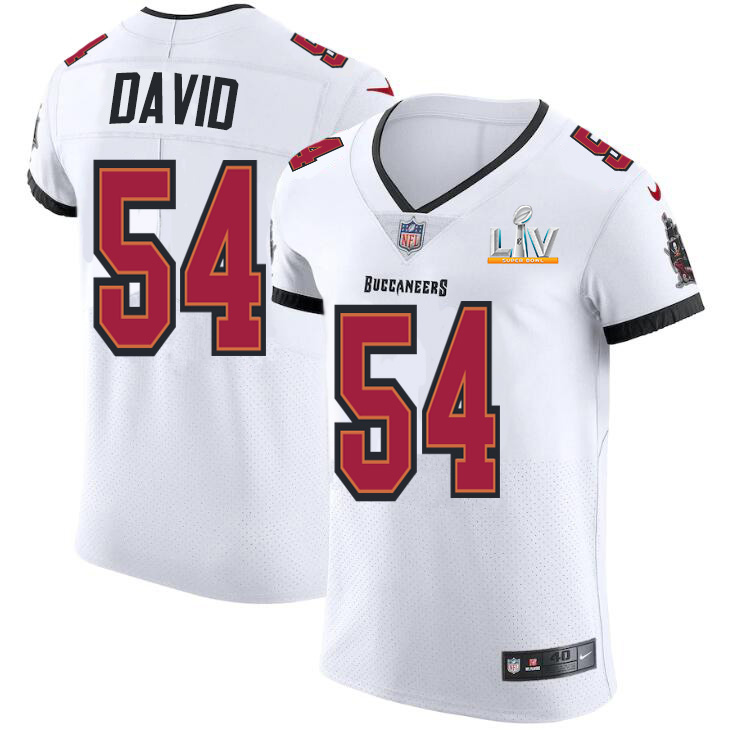 Tampa Bay Buccaneers #54 Lavonte David Men's Super Bowl LV Bound White Vapor Elite Jersey cheap jerseys for sale - CheapJerseys.Shop