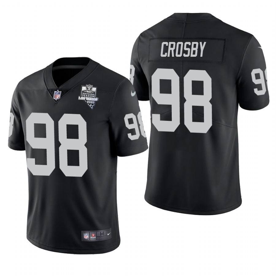 Men's Youth Women's Las Vegas Raiders #98 Maxx Crosby 2020 Inaugural Season Vapor Limited Jersey Black cheap jerseys for sale - CheapJerseys.Shop