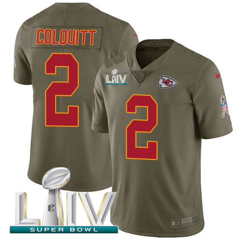 Kansas City Chiefs #2 Dustin Colquitt Olive Super Bowl LIV 2020 Youth Stitched Limited 2017 Salute To Service Jersey Youth cheap jerseys for sale - CheapJerseys.Shop