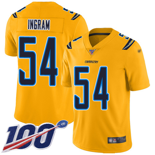 Los Angeles Chargers #54 Melvin Ingram Gold Men's Stitched Limited Inverted Legend 100th Season Jersey Men's cheap jerseys for sale - CheapJerseys.Shop