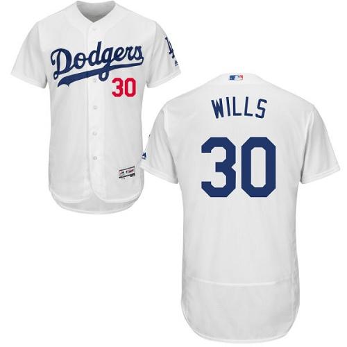 Los Angeles Dodgers #30 Maury Wills White Flexbase Authentic Collection Stitched Jersey Men's cheap jerseys for sale - CheapJerseys.Shop
