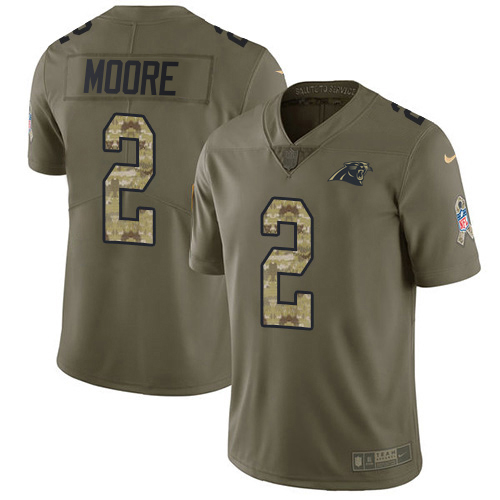 Panthers #2 DJ Moore Olive/Camo Men's Stitched Limited 2017 Salute To Service Jersey cheap jerseys for sale - CheapJerseys.Shop