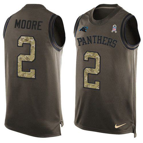 Panthers #2 DJ Moore Green Men's Stitched Limited Salute To Service Tank Top Jersey cheap jerseys for sale - CheapJerseys.Shop