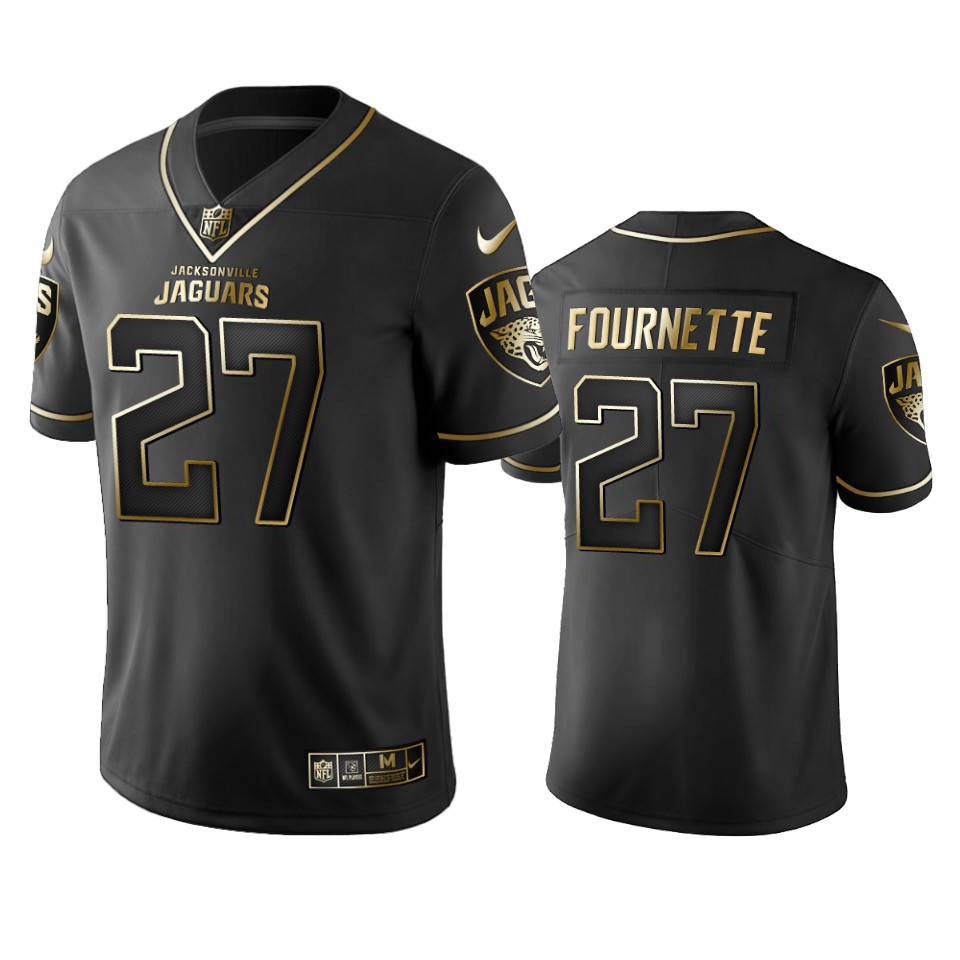 Jaguars #27 Leonard Fournette Men's Stitched Vapor Untouchable Limited Black Golden Jersey cheap jerseys for sale - CheapJerseys.Shop