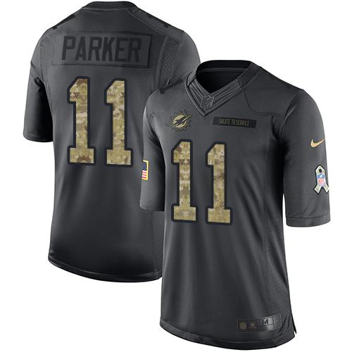 Miami Dolphins #11 DeVante Parker Black Men's Stitched Limited 2016 Salute to Service Jersey Men's cheap jerseys for sale - CheapJerseys.Shop