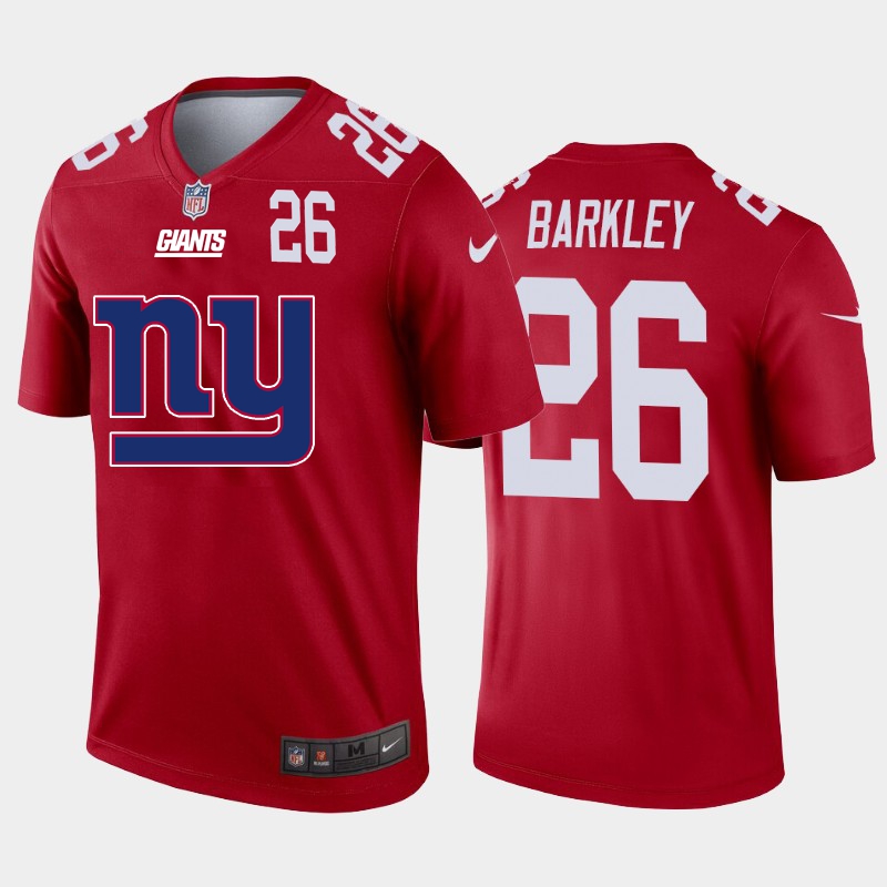 New York Giants #26 Saquon Barkley Red Men's Big Team Logo Player Vapor Limited Jersey cheap jerseys for sale - CheapJerseys.Shop