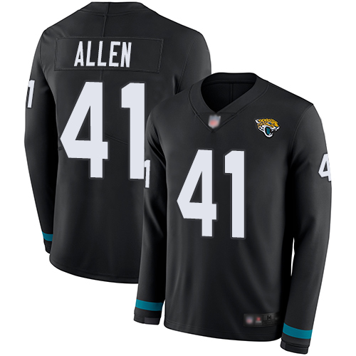 Jaguars #41 Josh Allen Black Team Color Men's Stitched Limited Therma Long Sleeve Jersey cheap jerseys for sale - CheapJerseys.Shop