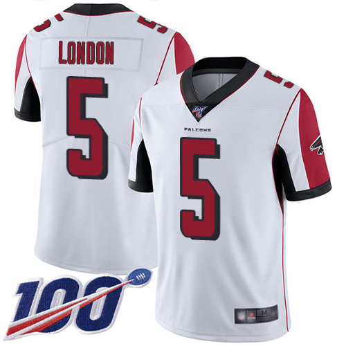 Falcons #5 Drake London White Stitched Youth 100th Season Vapor Untouchable Limited Jersey cheap jerseys for sale - CheapJerseys.Shop