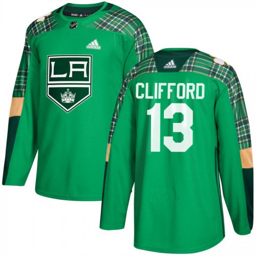 Los Angeles Kings #13 Kyle Clifford Green St. Patrick's Day Authentic Practice Stitched Jersey Men's cheap jerseys for sale - CheapJerseys.Shop