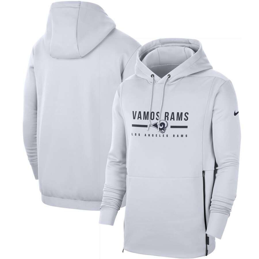 Los Angeles Rams Sideline Local Performance Pullover Hoodie White cheap jerseys for sale - CheapJerseys.Shop