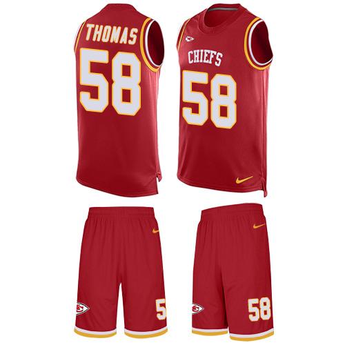 Chiefs #58 Derrick Thomas Red Team Color Men's Stitched Limited Tank Top Suit Jersey cheap jerseys for sale - CheapJerseys.Shop