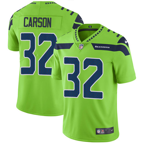 Seattle Seahawks #32 Chris Carson Green Youth Stitched Limited Rush Jersey Youth cheap jerseys for sale - CheapJerseys.Shop