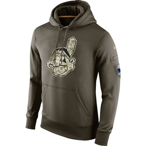Men's Cleveland Guardians Olive Salute To Service KO Performance Hoodie cheap jerseys for sale - CheapJerseys.Shop