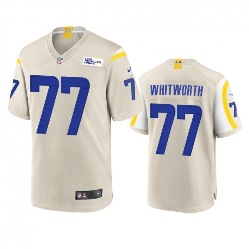 Los Angeles Los Angeles Rams #77 Andrew Whitworth Men's Game Jersey - Bone Men's cheap jerseys for sale - CheapJerseys.Shop