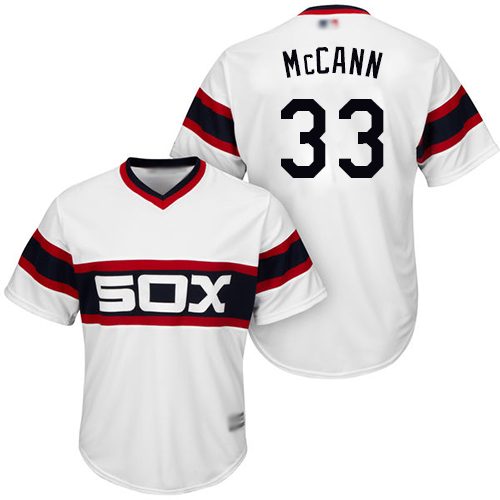 Chicago White Sox #33 James McCann White New Cool Base Stitched Jersey Men's cheap jerseys for sale - CheapJerseys.Shop
