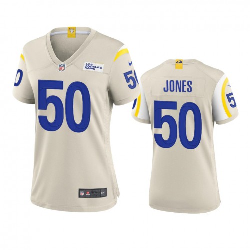 Los Angeles Los Angeles Rams #50 Ernest Jones Women's Game Jersey - Bone Womens cheap jerseys for sale - CheapJerseys.Shop