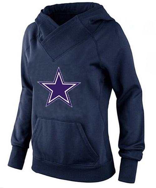 Women's Dallas Cowboys International Version Pullover Hoodie Navy Blue cheap jerseys for sale - CheapJerseys.Shop