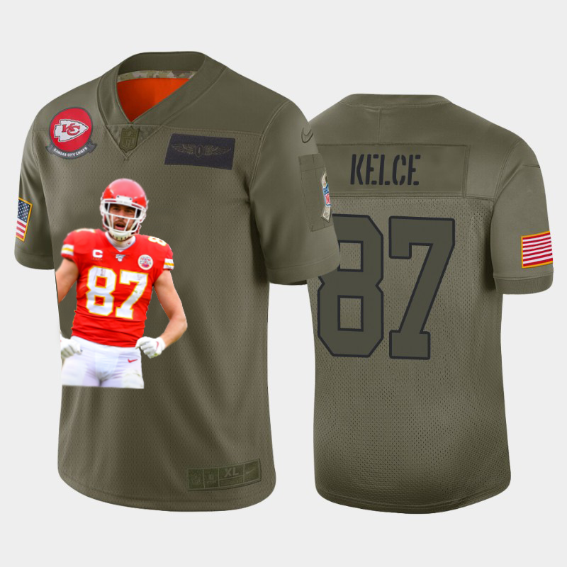 Kansas City Chiefs #87 Travis Kelce Team Hero 7 Vapor Limited Jersey Camo cheap jerseys for sale - CheapJerseys.Shop
