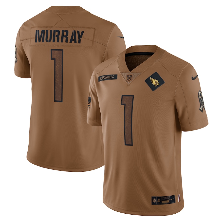 Arizona Cardinals #1 Kyler Murray 2023 Salute To Service Limited Jersey - Brown cheap jerseys for sale - CheapJerseys.Shop