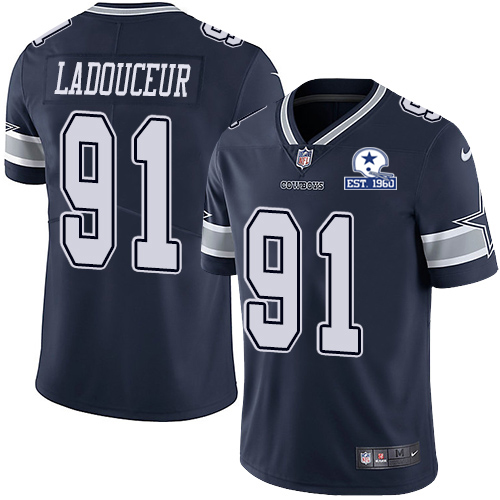 Dallas Cowboys #91 L.P. Ladouceur Navy Blue Team Color Men's Stitched With Established In 1960 Patch Vapor Untouchable Limited Jersey Men's cheap jerseys for sale - CheapJerseys.Shop