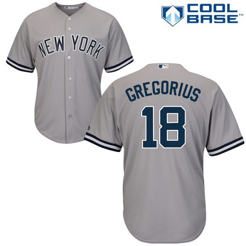 New York Yankees #18 Didi Gregorius Grey New Cool Base Stitched Jersey Men's cheap jerseys for sale - CheapJerseys.Shop