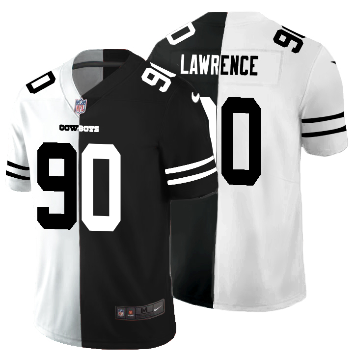 Dallas Cowboys #90 Demarcus Lawrence Men's Black V White Peace Split Vapor Untouchable Limited Jersey cheap jerseys for sale - CheapJerseys.Shop