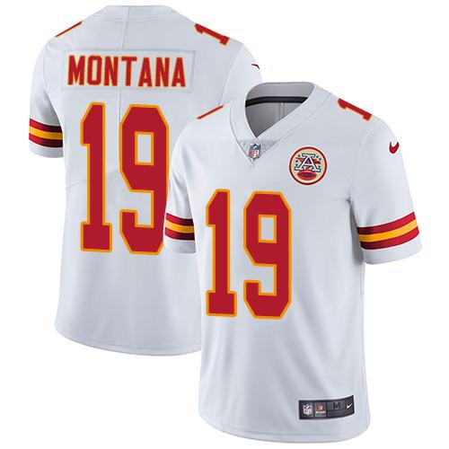 Kansas City Chiefs #19 Joe Montana White Men's Stitched Vapor Untouchable Limited Jersey Men's cheap jerseys for sale - CheapJerseys.Shop